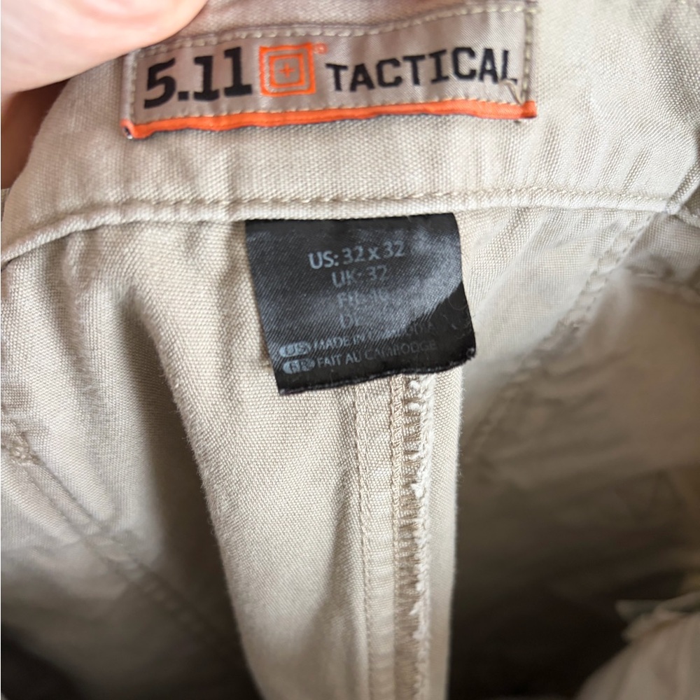 5.11 Tactical Men’s Tactical Pants 32x32 Tan Cargo 100% Cotton Utility Workwear - Picture 3 of 5
